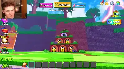Ants walking colony slots while food production runs
