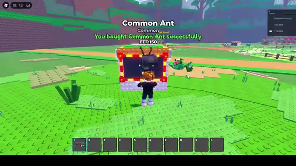 Build an Ant Empire opening HUD near the Ant Queen