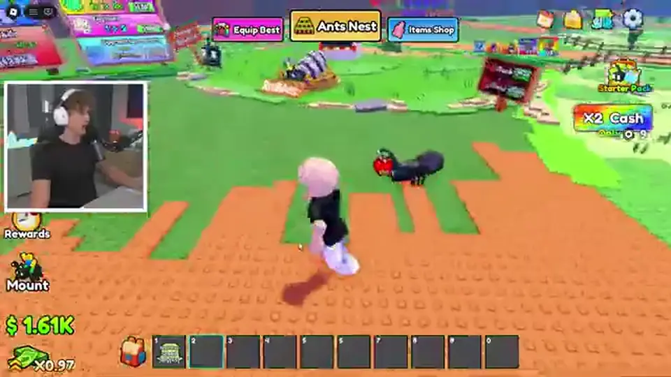 Items Shop in the center of the map with the price list